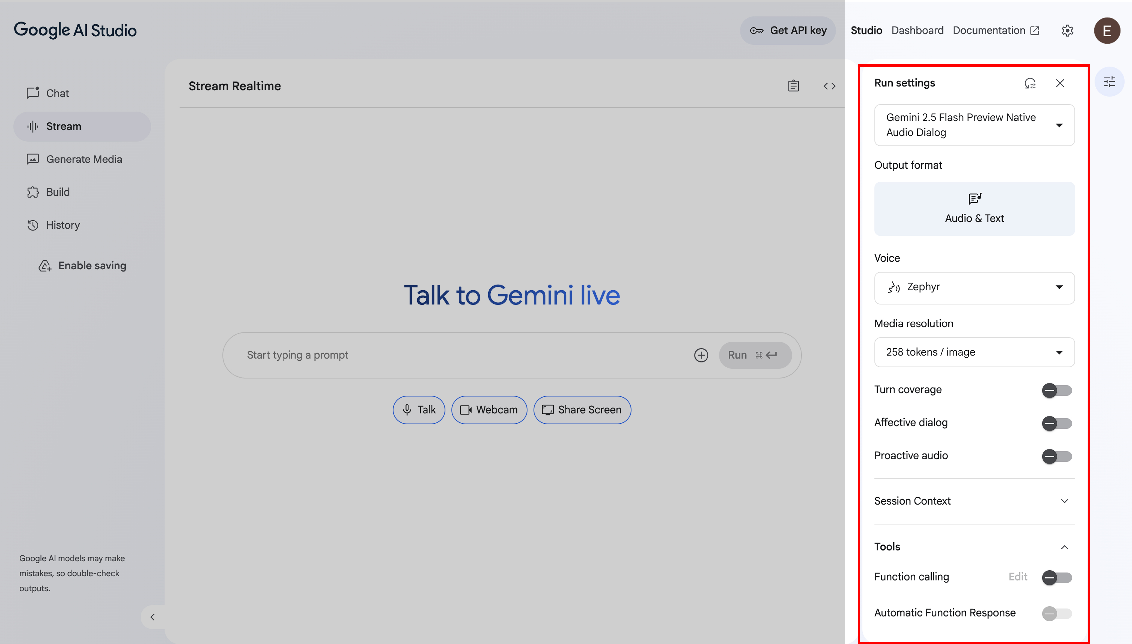 Stream realtime