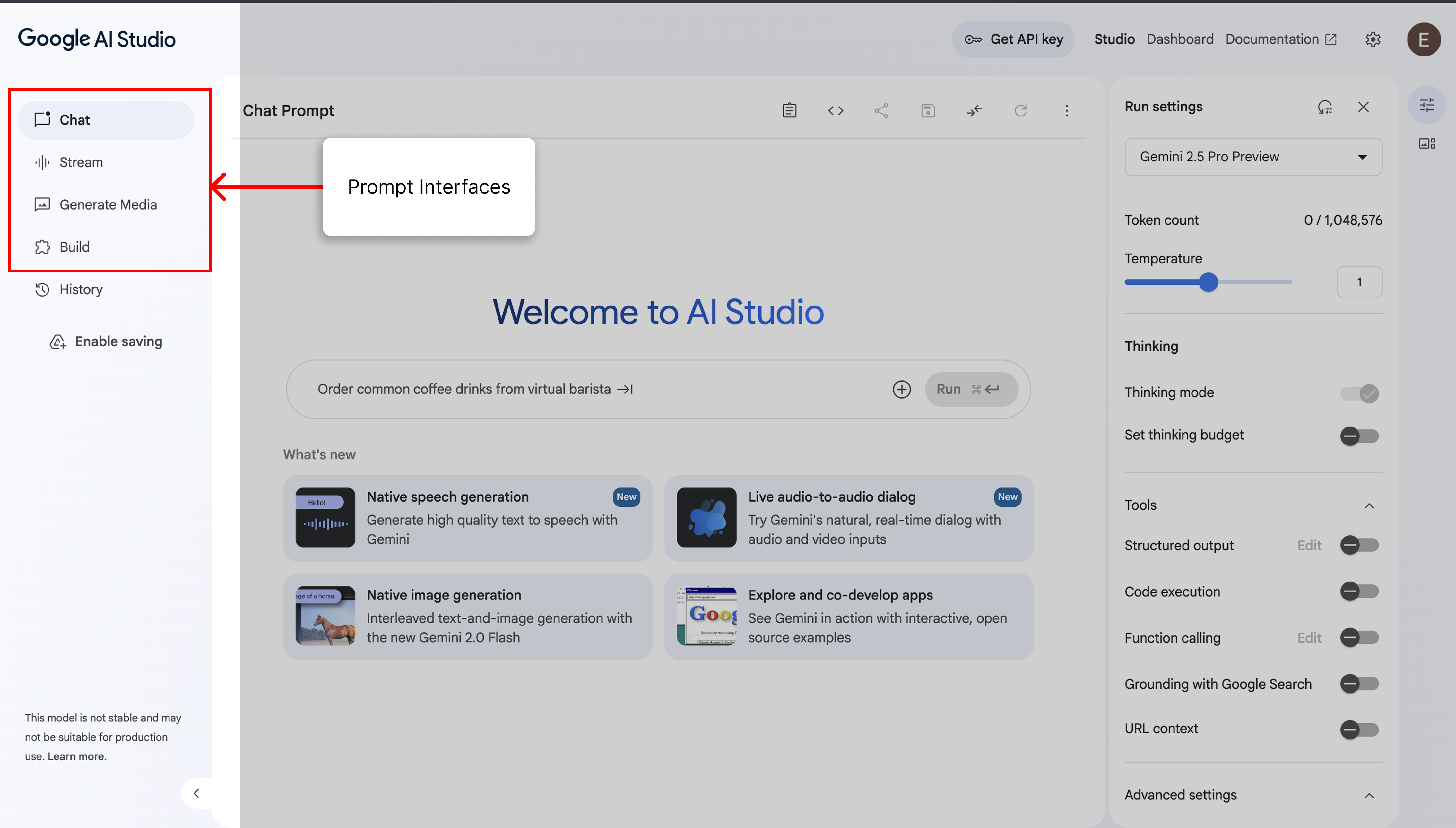Prompt Interfaces