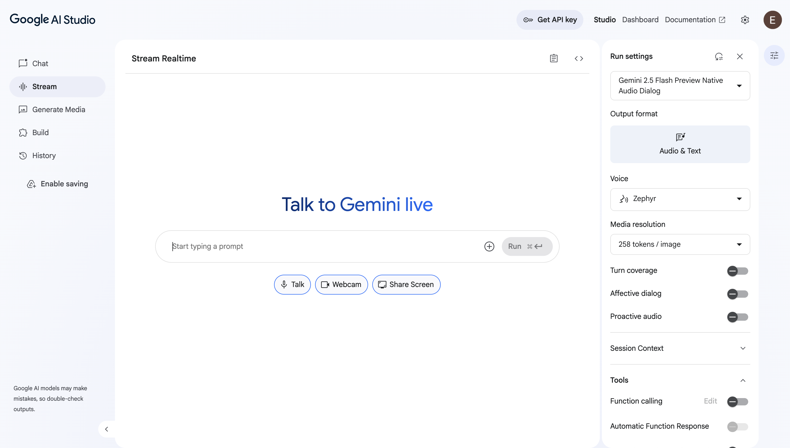 Stream realtime